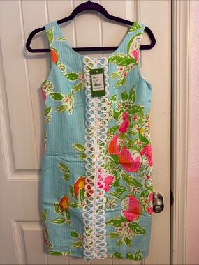 Lilly Pulitzer Cathy Shift “Pool Blue Pink Lemonade”